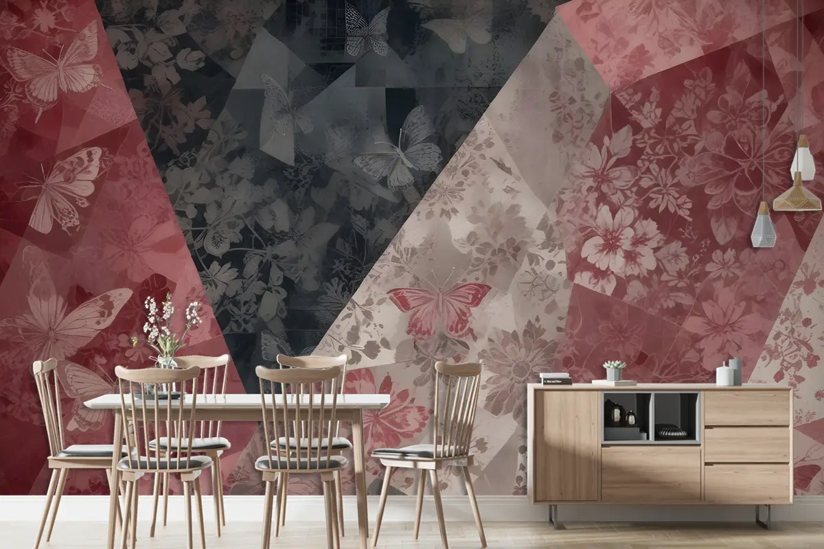 Patchwork Desenli Duvar Kağıdı