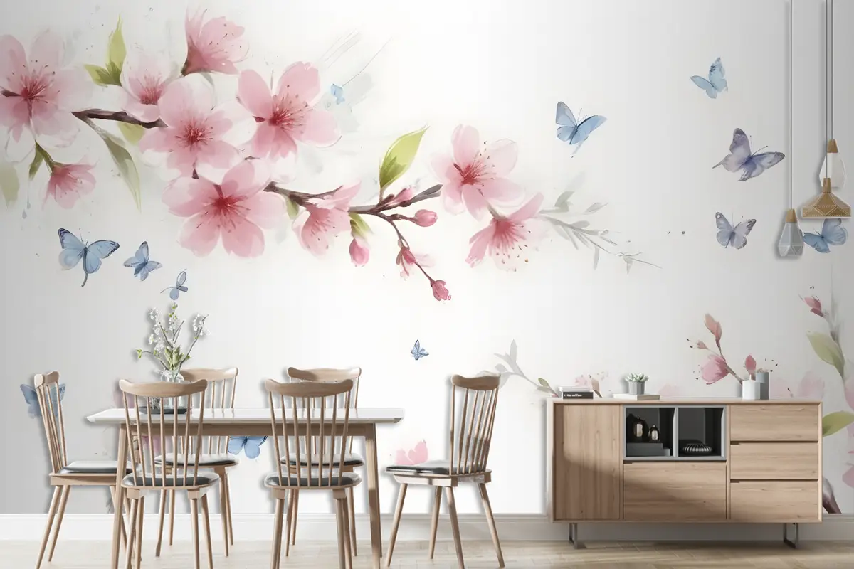 Pembe Kiraz Çiçeği Duvar Kağıdı 