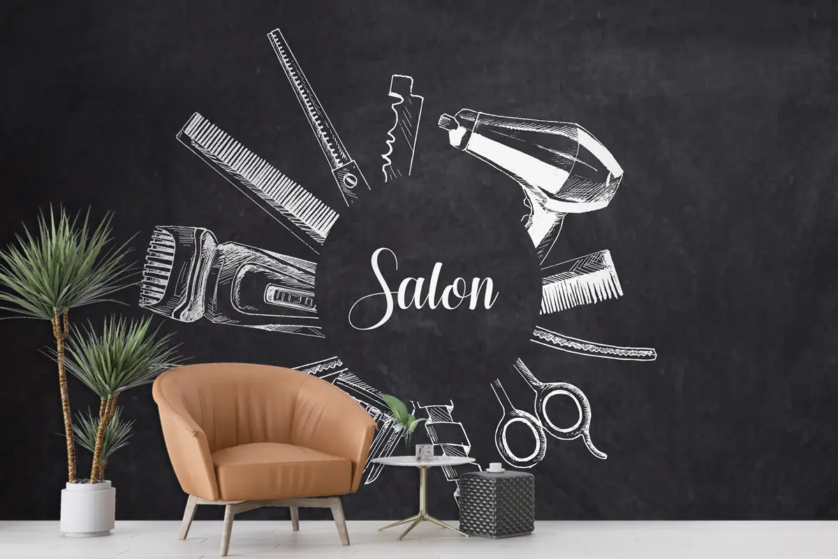 Profesyonel Kuaför Aletleri Erkek Berber Duvar Kağıdı