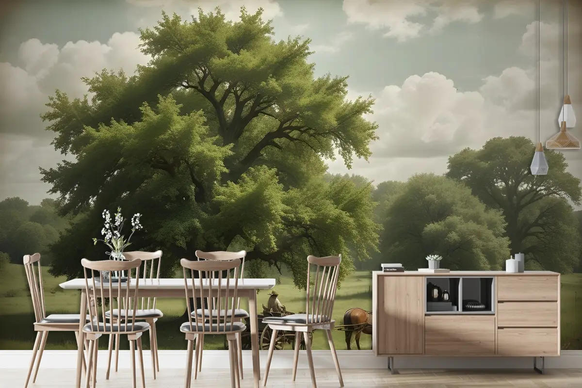 Kırsal Yaşam Görünümü Duvar Kağıdı 