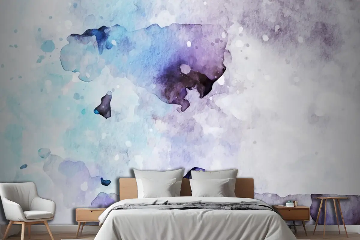 Basit Suluboya Arka Plan Yatak Odası Duvar Kağıdı