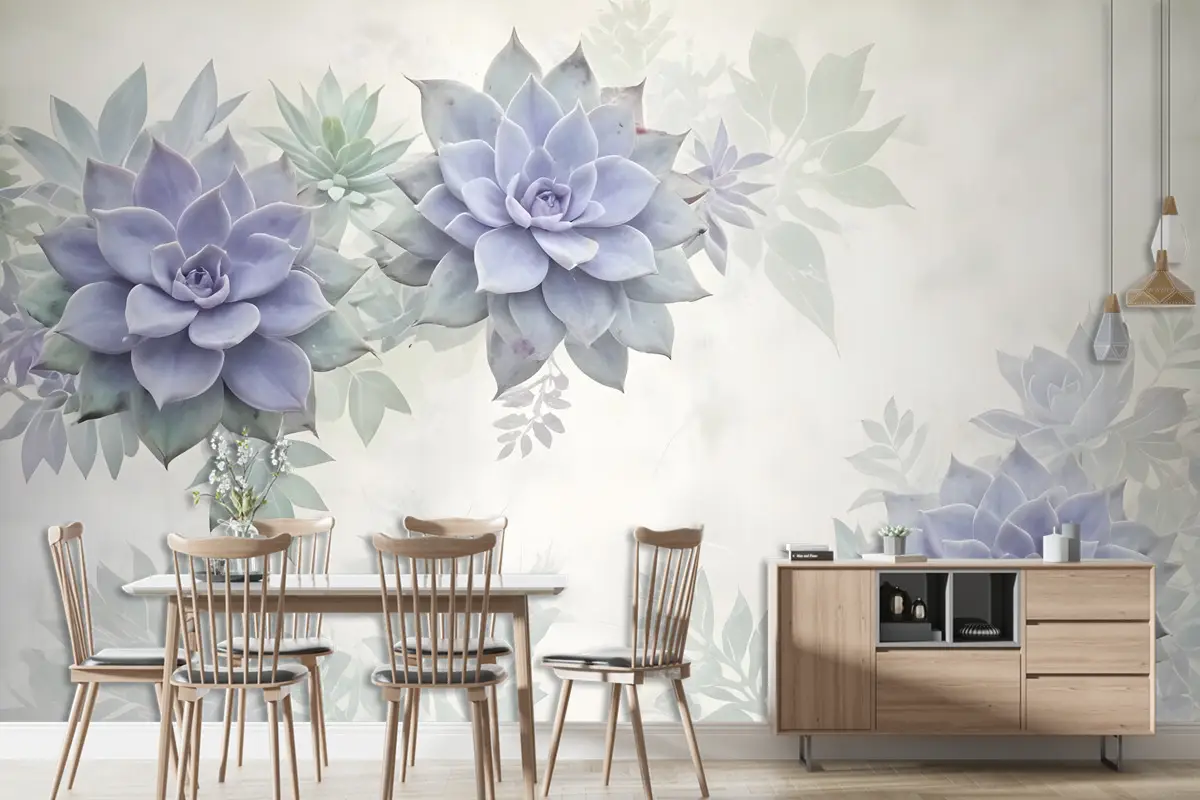 Yumuşak Petal Çiçek Duvar Kağıdı 