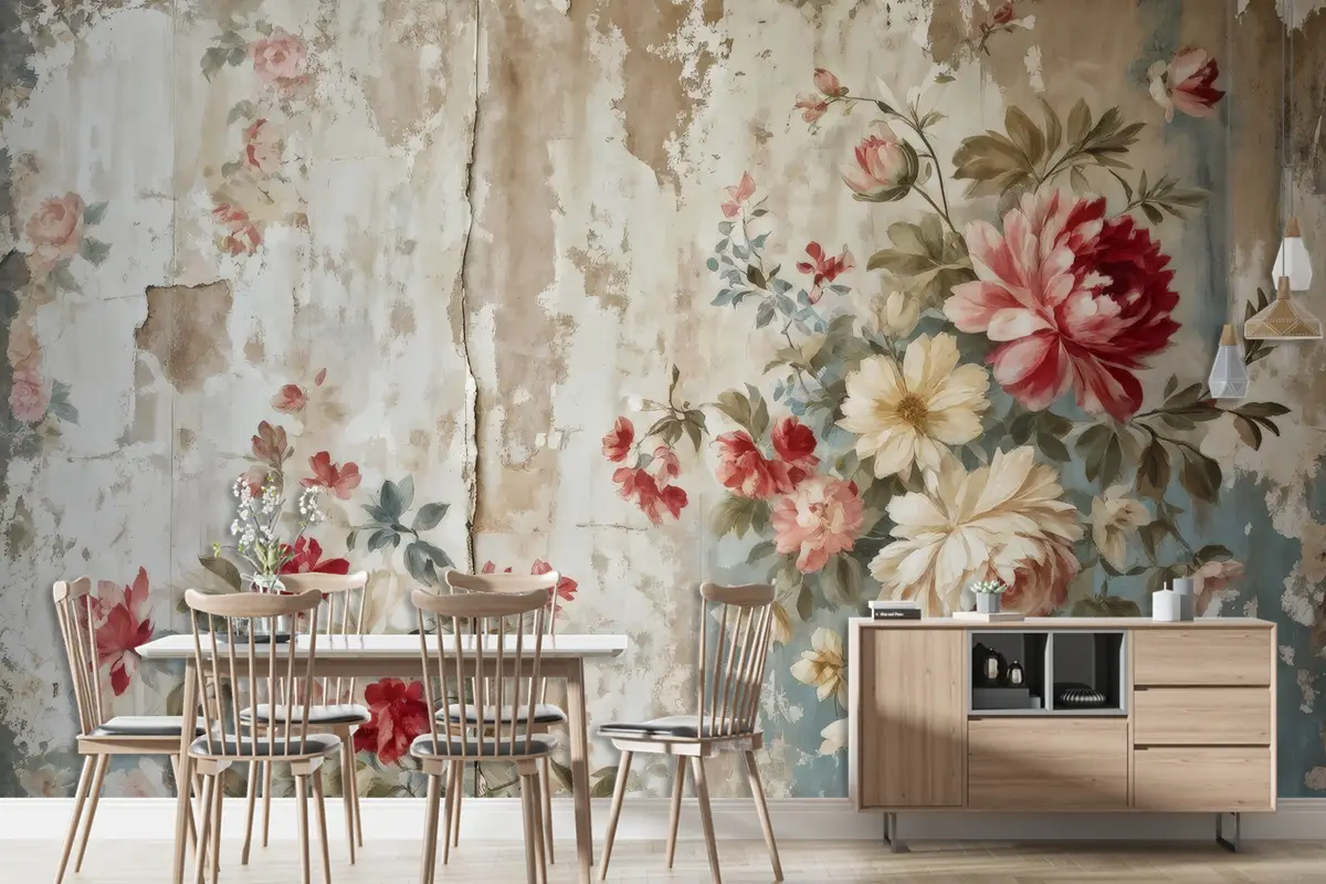 Tayland Şehrindeki Eski Duvar Vintage Duvar Kağıdı