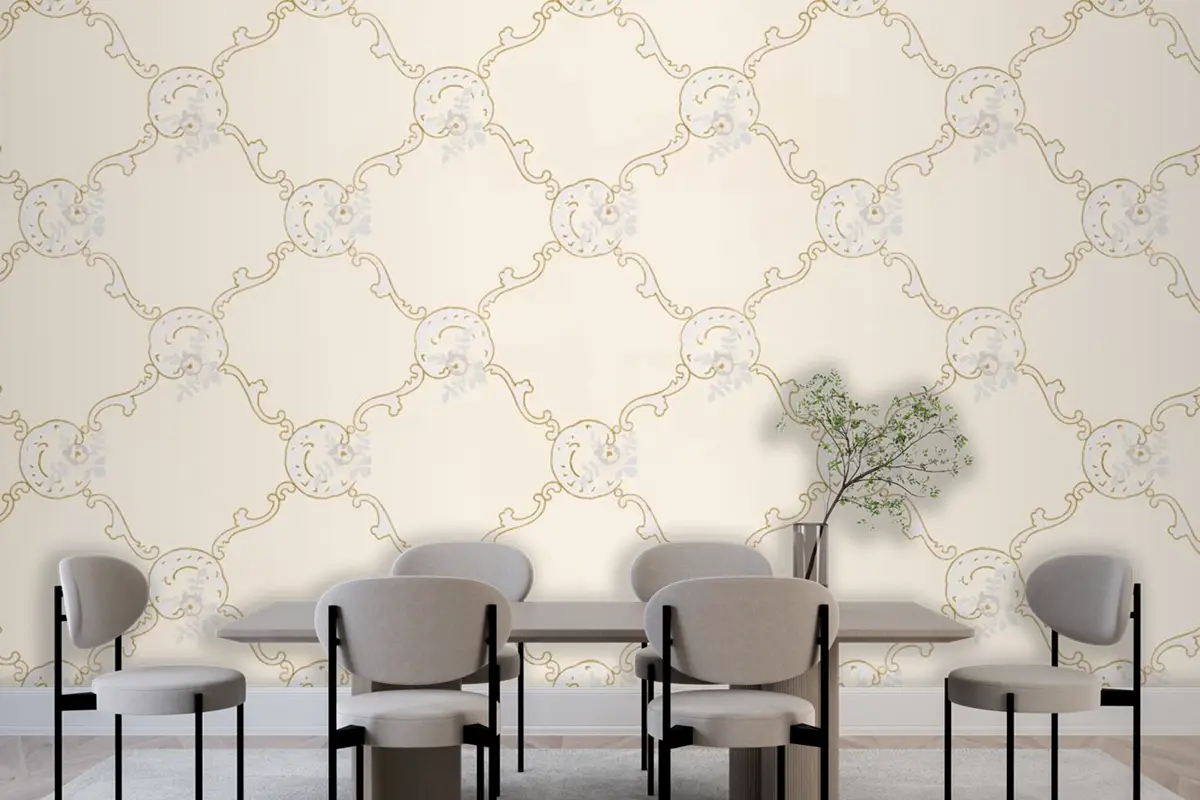 Vintage Süs Desenli Duvar Kağıdı 