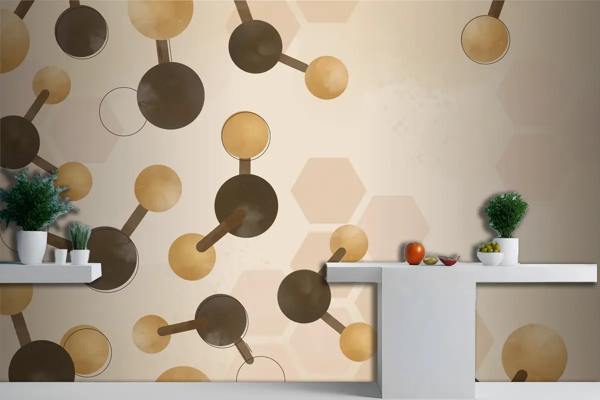 Vintage Bilim Arka Plan Mutfak Duvar Kağıdı 