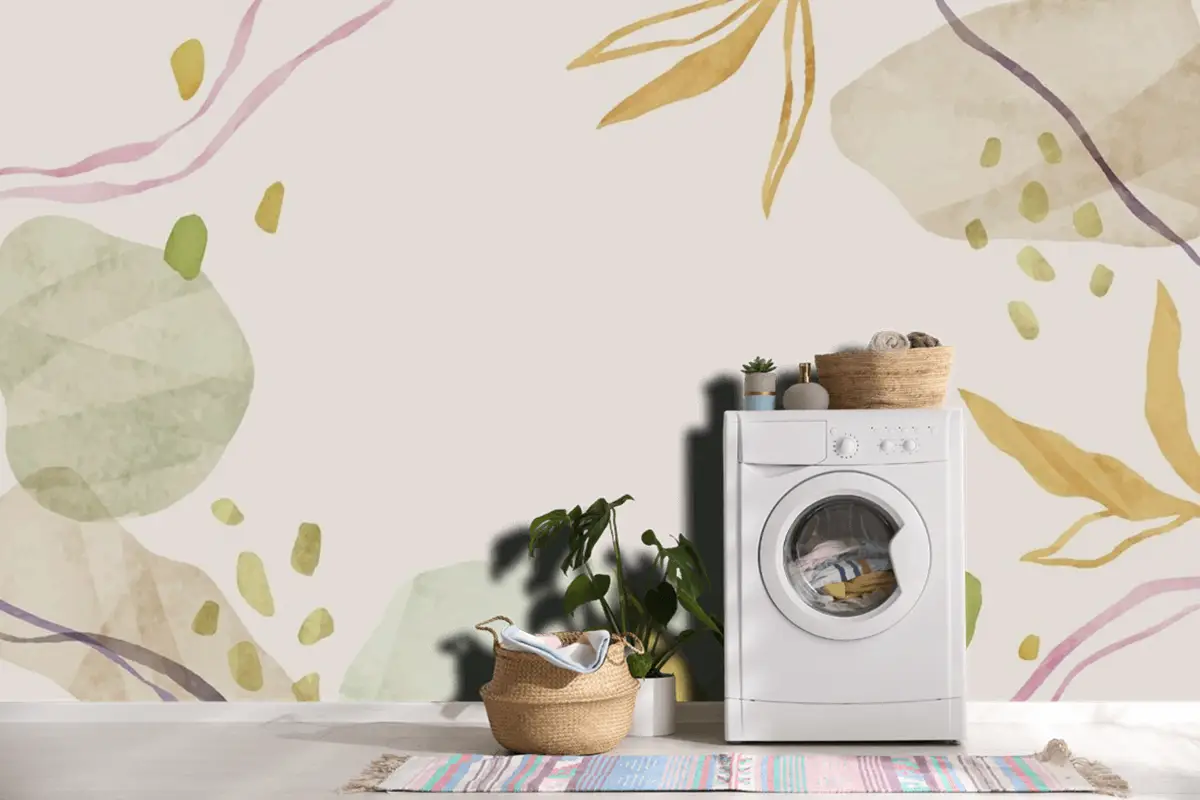 Suluboya Soyut Doodle Duvar Kağıdı 