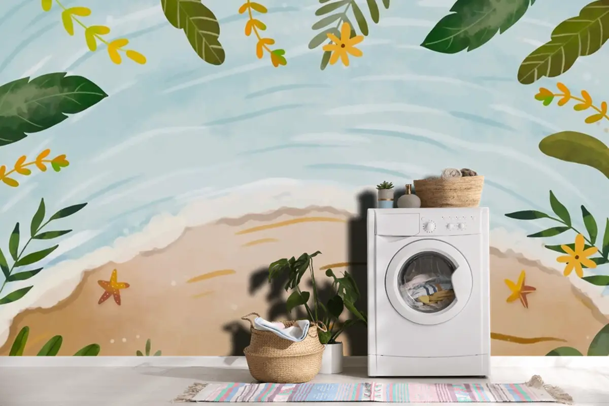 Yaz Sezonu Duvar Kağıdı  Için Suluboya Arka Plan