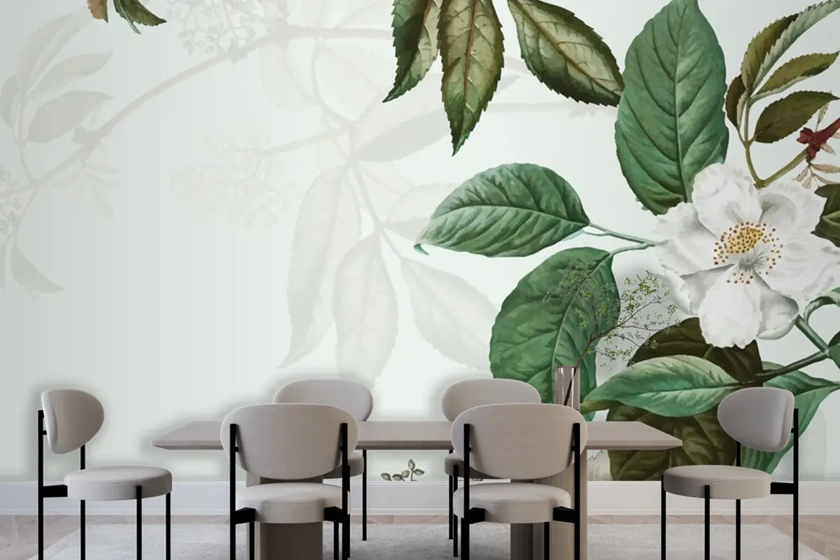 Yabani Gül Çerçeve Duvar Kağıdı 