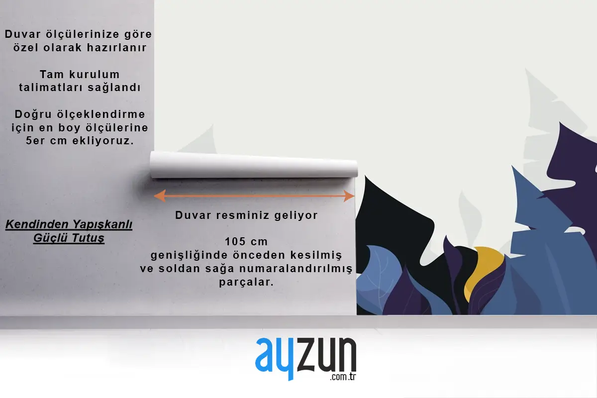 Tropikal Tasarım Ofis Duvar Kağıdı 