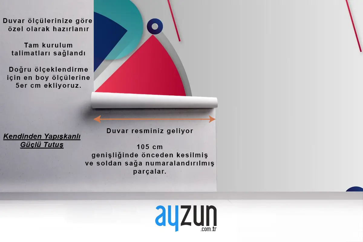 Gradyan Çok Renkli Geometrik Ofis Duvar Kağıdı