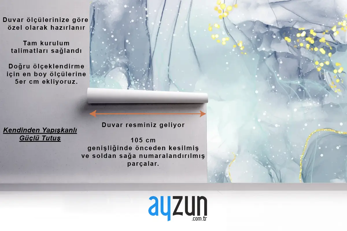 Altın Yemek Odası Duvar Kağıdı Gerçekçi Sıvı Mermer Arka Plan