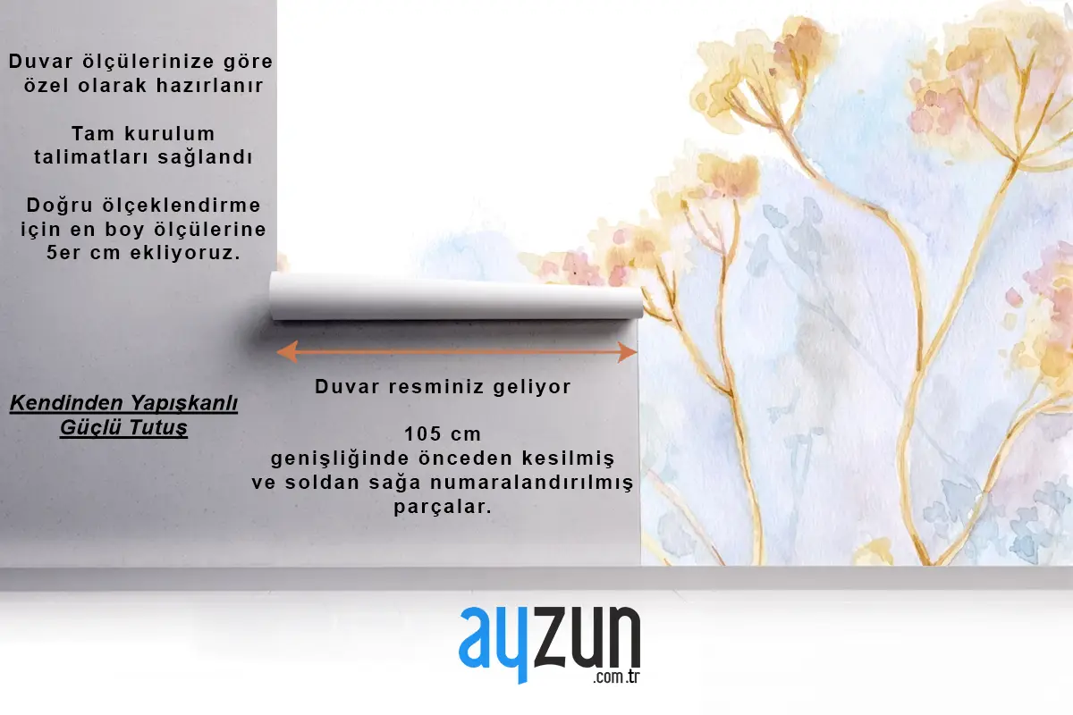 El Boyalı Suluboya Doğa Arka Plan Duvar Kağıdı 