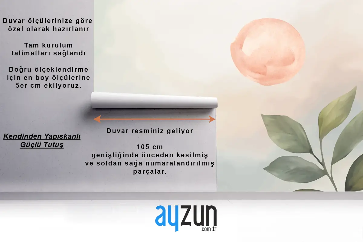 Suluboya Yumuşak Toprak Tonları Arka Plan Yatak Odası Duvar Kağıdı