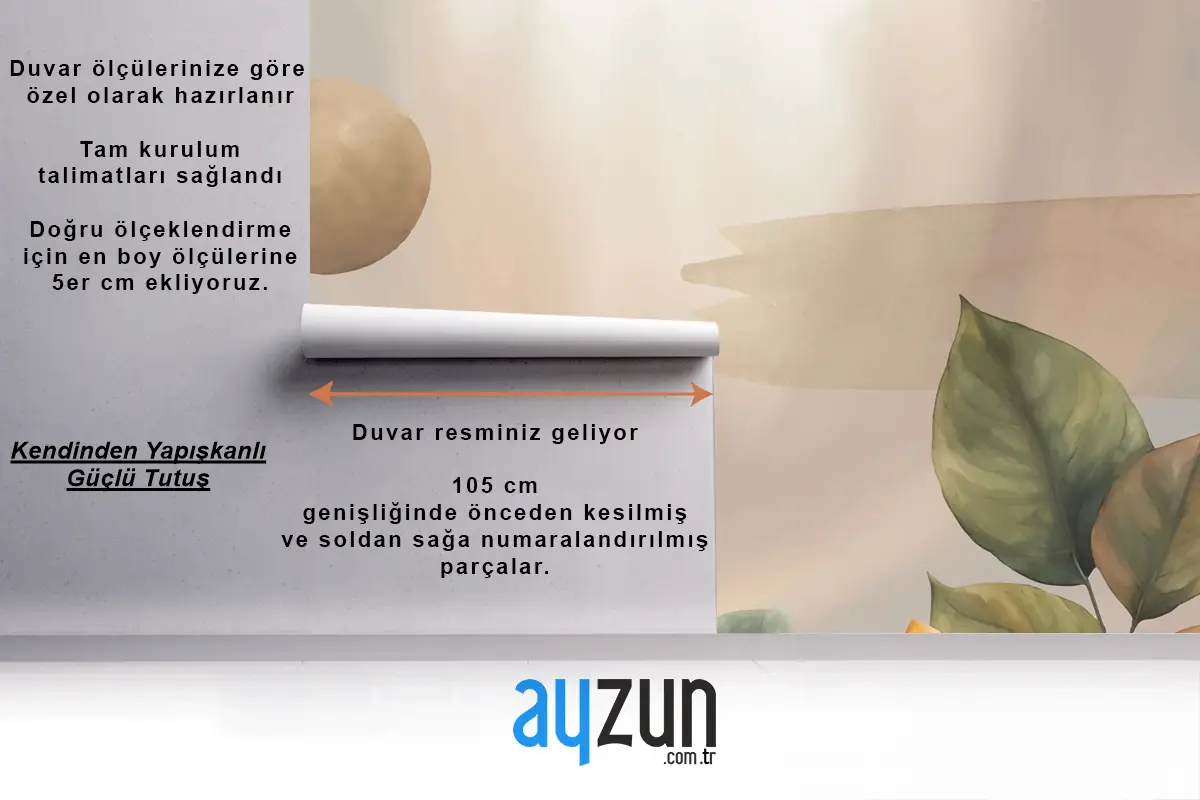 Suluboya Yumuşak Toprak Tonları Arka Plan Yatak Odası Duvar Kağıdı