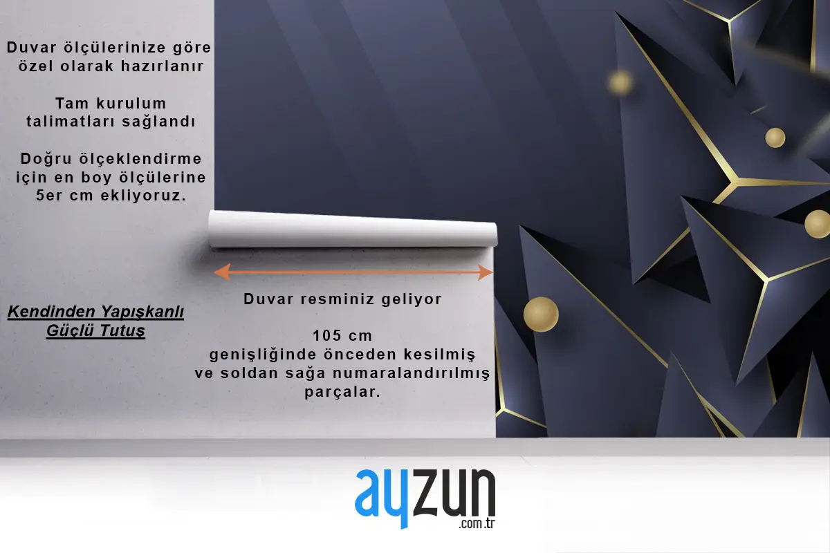 Gerçekçi Poligon Ofis Duvar Kağıdı 