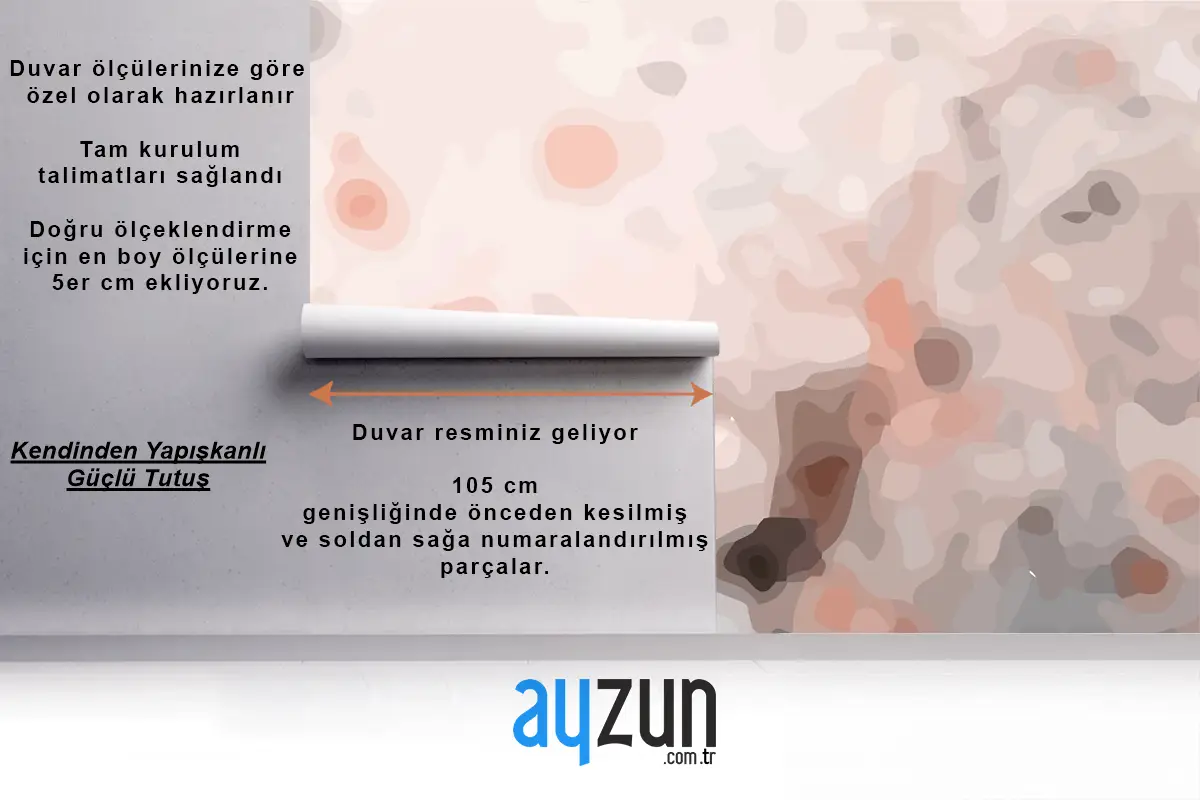 El Boyalı Suluboya Soyut Yatak Odası Duvar Kağıdı