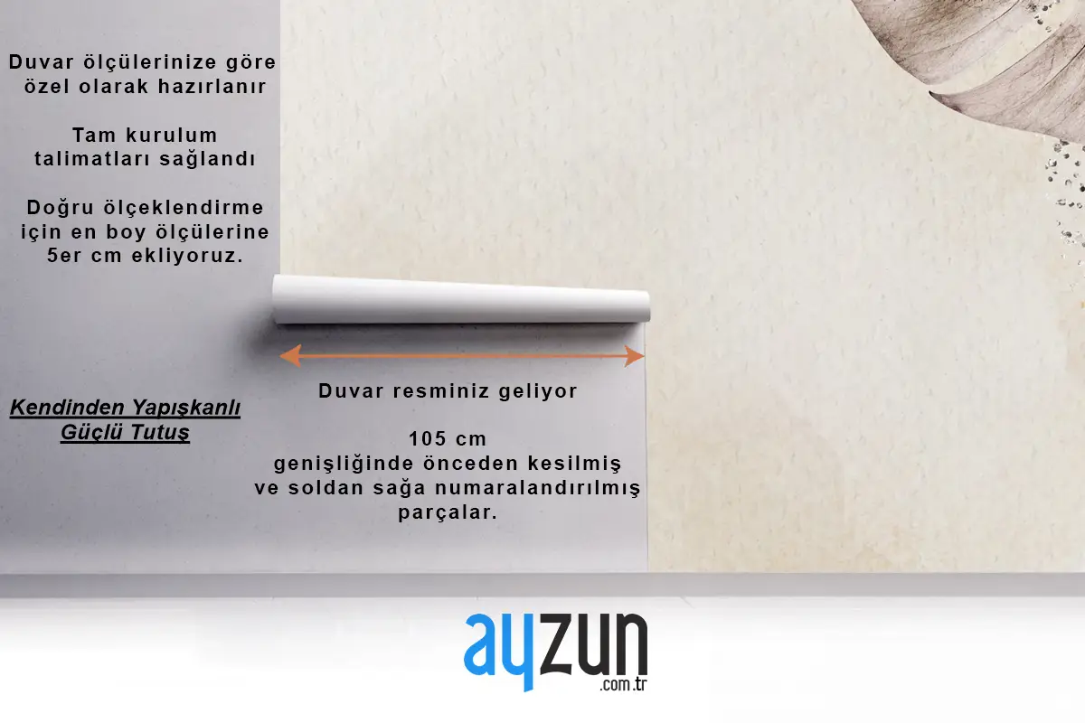 Metalik Monstera Yaprağı Arka Plan Yatak Odası Duvar Kağıdı
