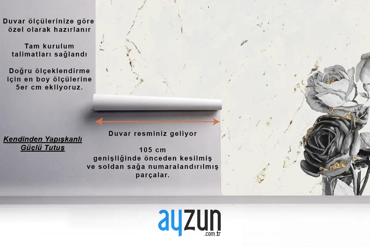 Boş Çiçek Pırıltılı Yemek Odası Duvar Kağıdı