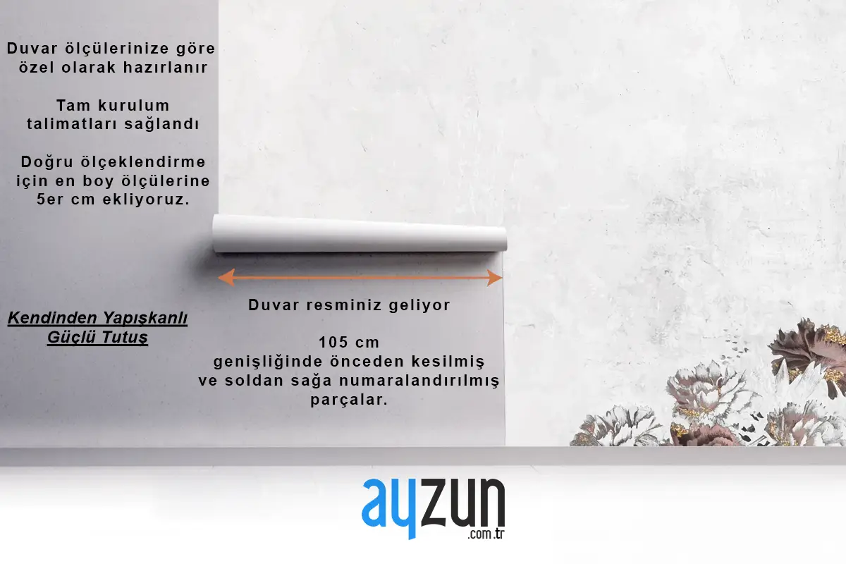 Boş Çiçek Pırıltılı Yatak Odası Duvar Kağıdı