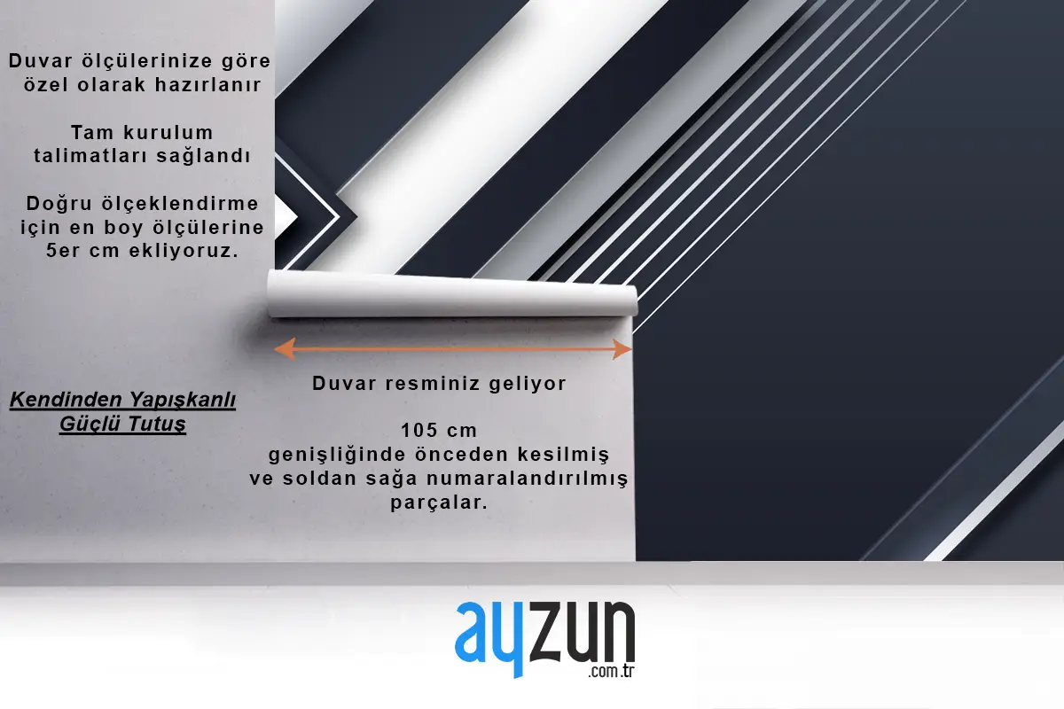 Degrade Gümüş Arka Plan Ofis Duvar Kağıdı 