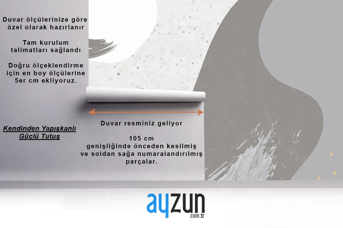 Grimsi Botanik Memphis Desen Arka Plan Yatak Odası Duvar Kağıdı