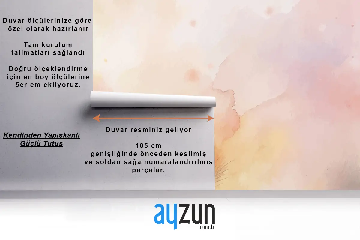 Yumuşak Pastel Çiçek Suluboya Arka Plan Yatak Odası Duvar Kağıdı