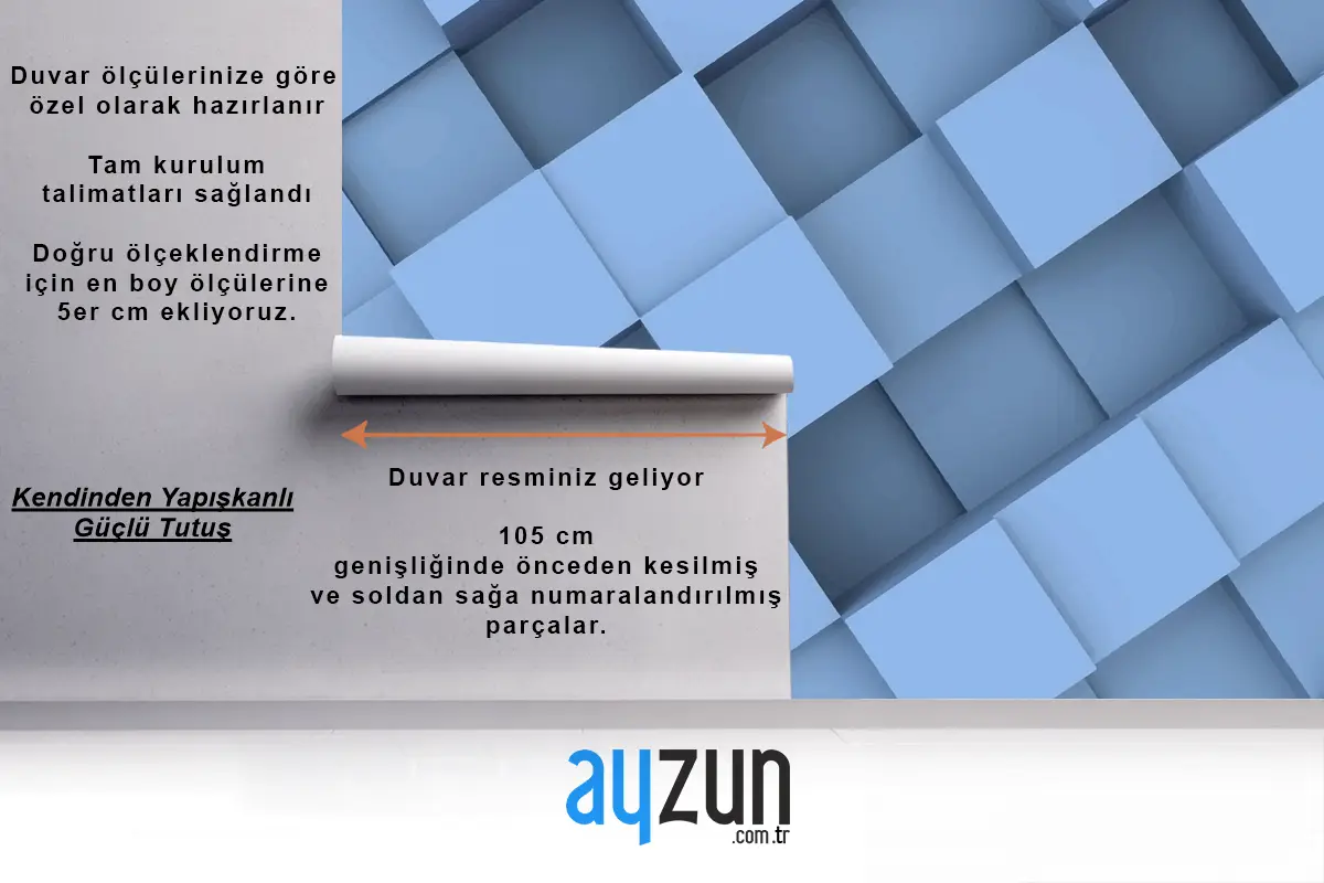 Gerçekçi 3D Geometrik Arka Plan Ofis Duvar Kağıdı