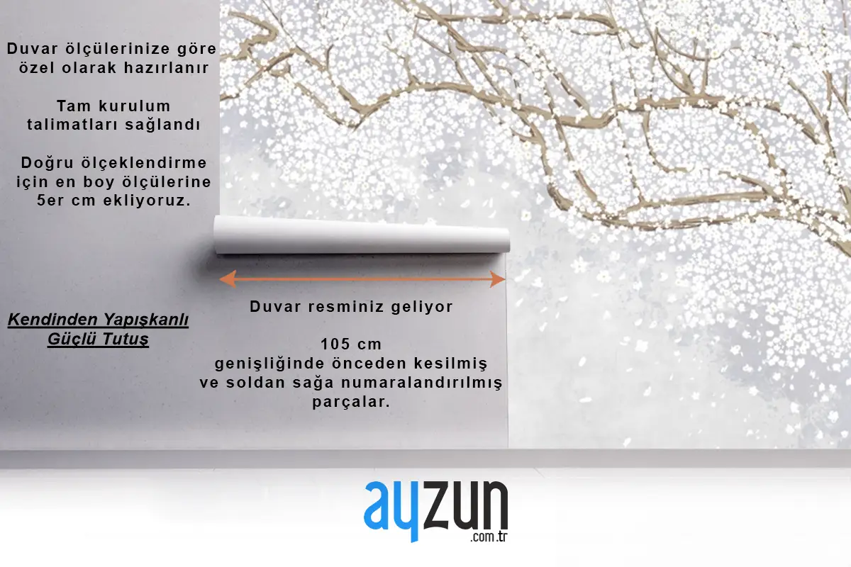 Eski Vintage Duvar Kağıdı Duvarında Ağaç Ve Dallar