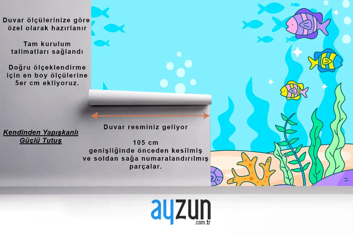 Dünya Okyanuslar Günü Elle Çizilmiş Arka Plan Çocuk Odası Duvar Kağıdı