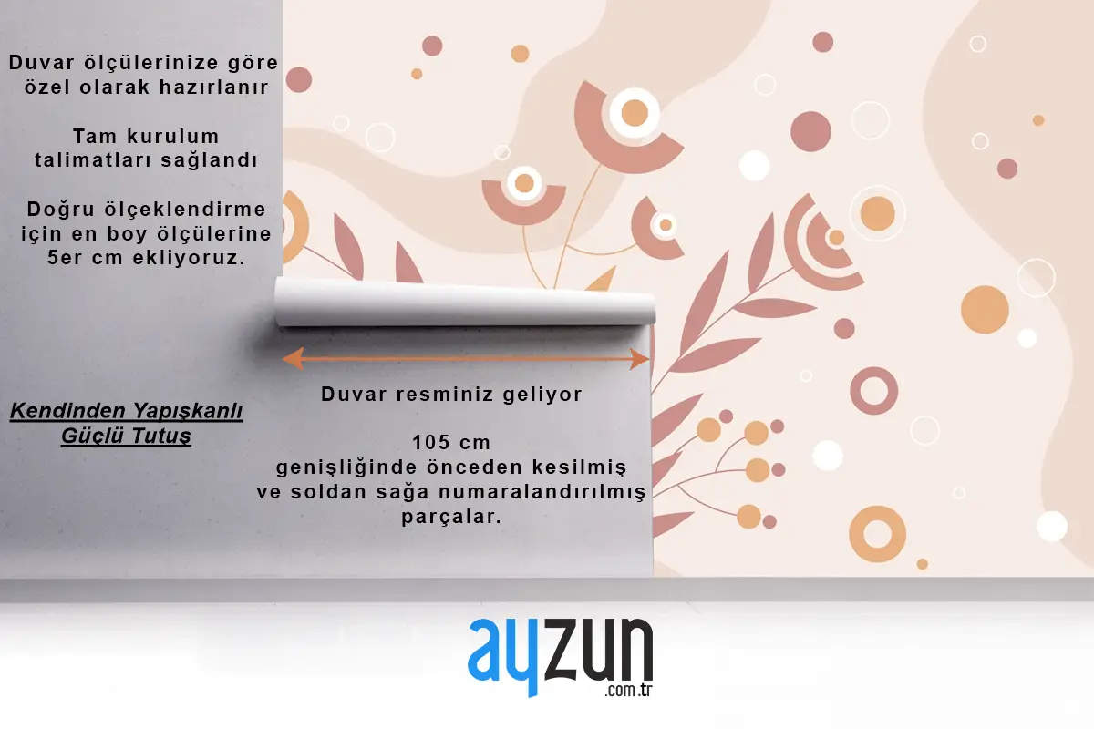 Elle Çizilmiş Pişmiş Toprak Arka Plan Yatak Odası Duvar Kağıdı