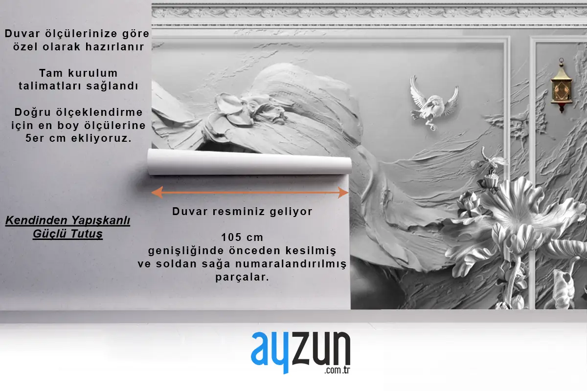 3D Duvar Kağıdı Mor Şapkalı Kadın Gri Soyut Taş Arka Plan