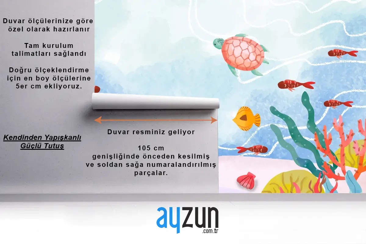 Dünya Okyanuslar Günü Kutlaması İçin Suluboya Arka Plan Çocuk Odası Duvar Kağıdı 
