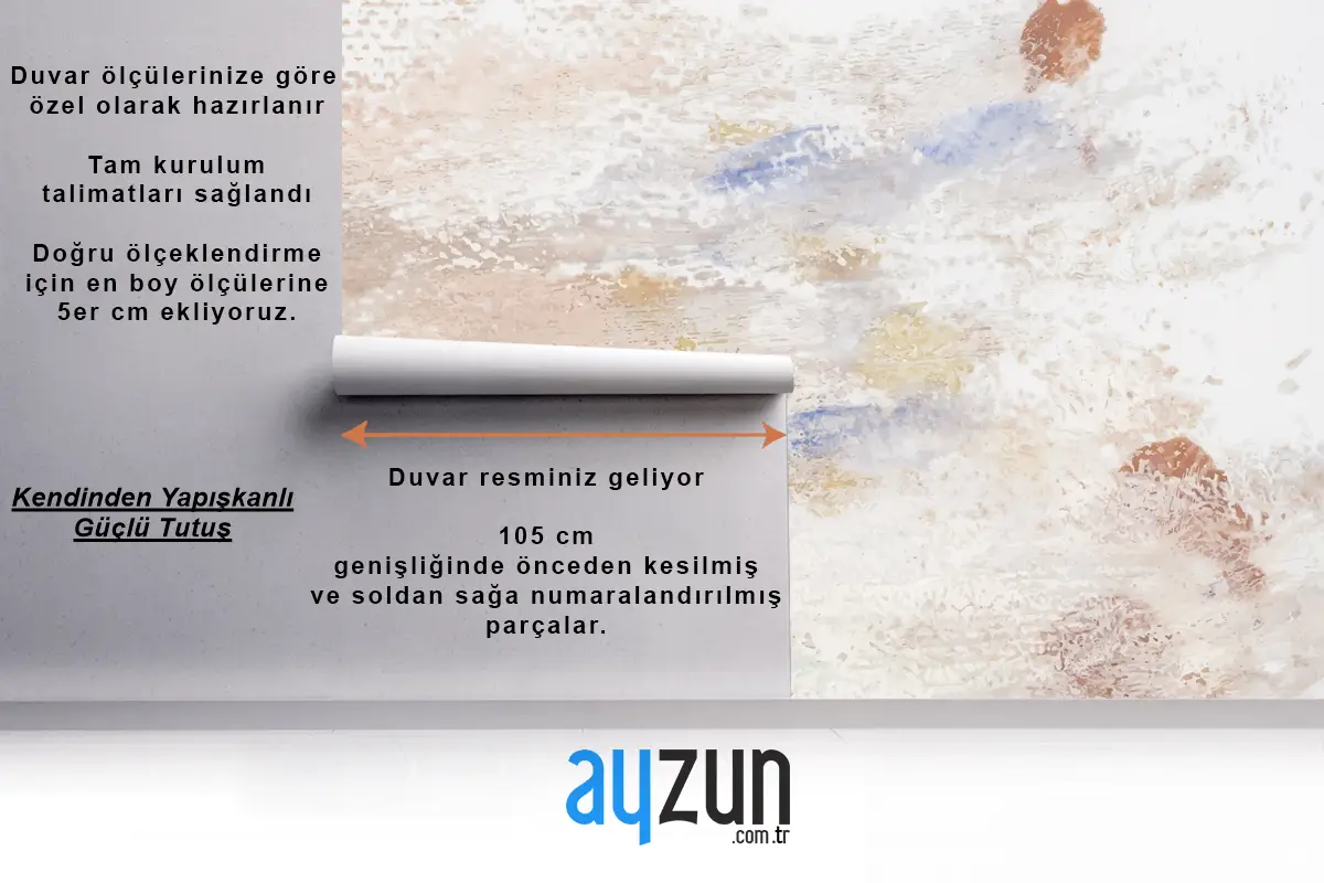 Tuval Yatak Odası Duvar Kağıdı Duvar Üzerine Toprak Tonunda Boya