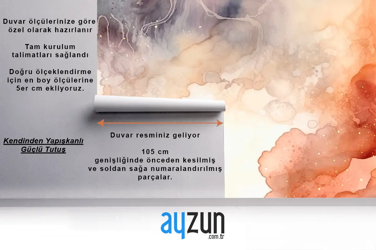 Nötr Suluboya Arka Plan Yemek Odası Duvar Kağıdı