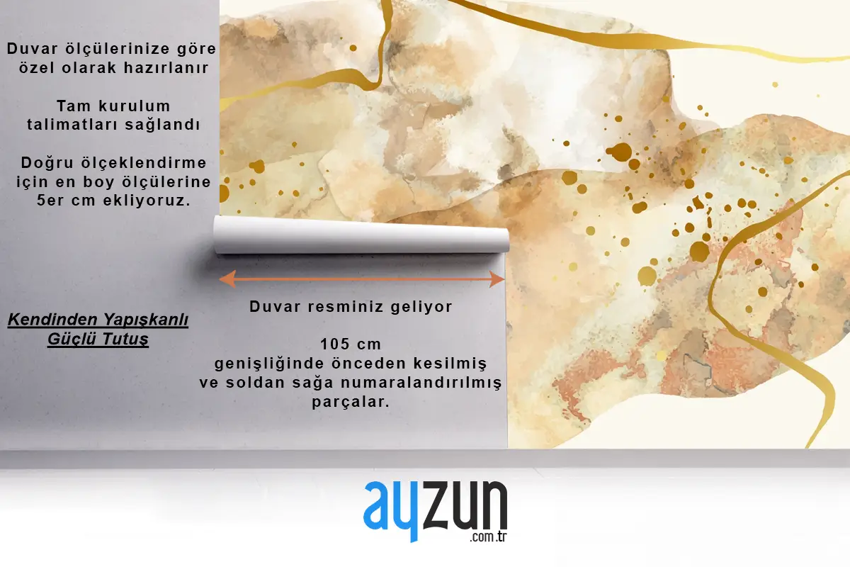 Nötr Suluboya Arka Plan Yemek Odası Duvar Kağıdı 