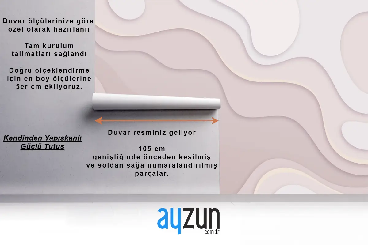 Soyut Kağıt Stili Ofis Duvar Kağıdı