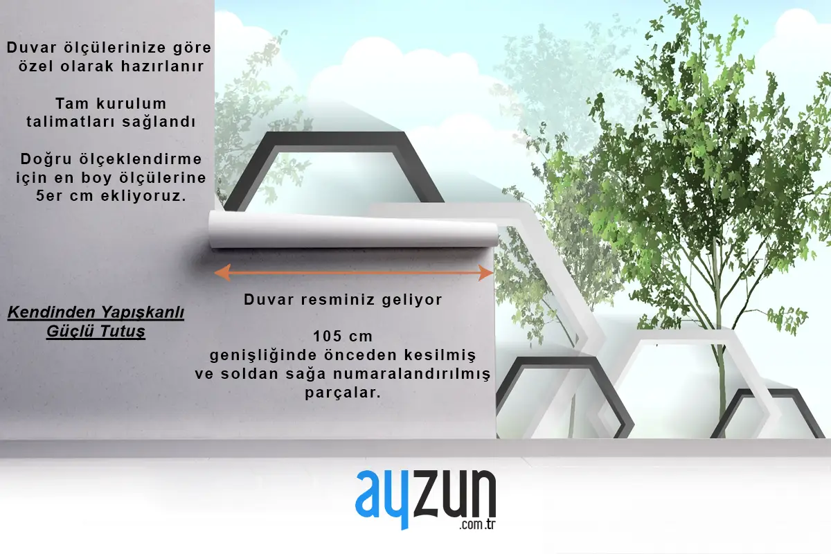 Ağaçlarla Ekoloji Orman Manzarası Soyut Ofis Duvar Kağıdı