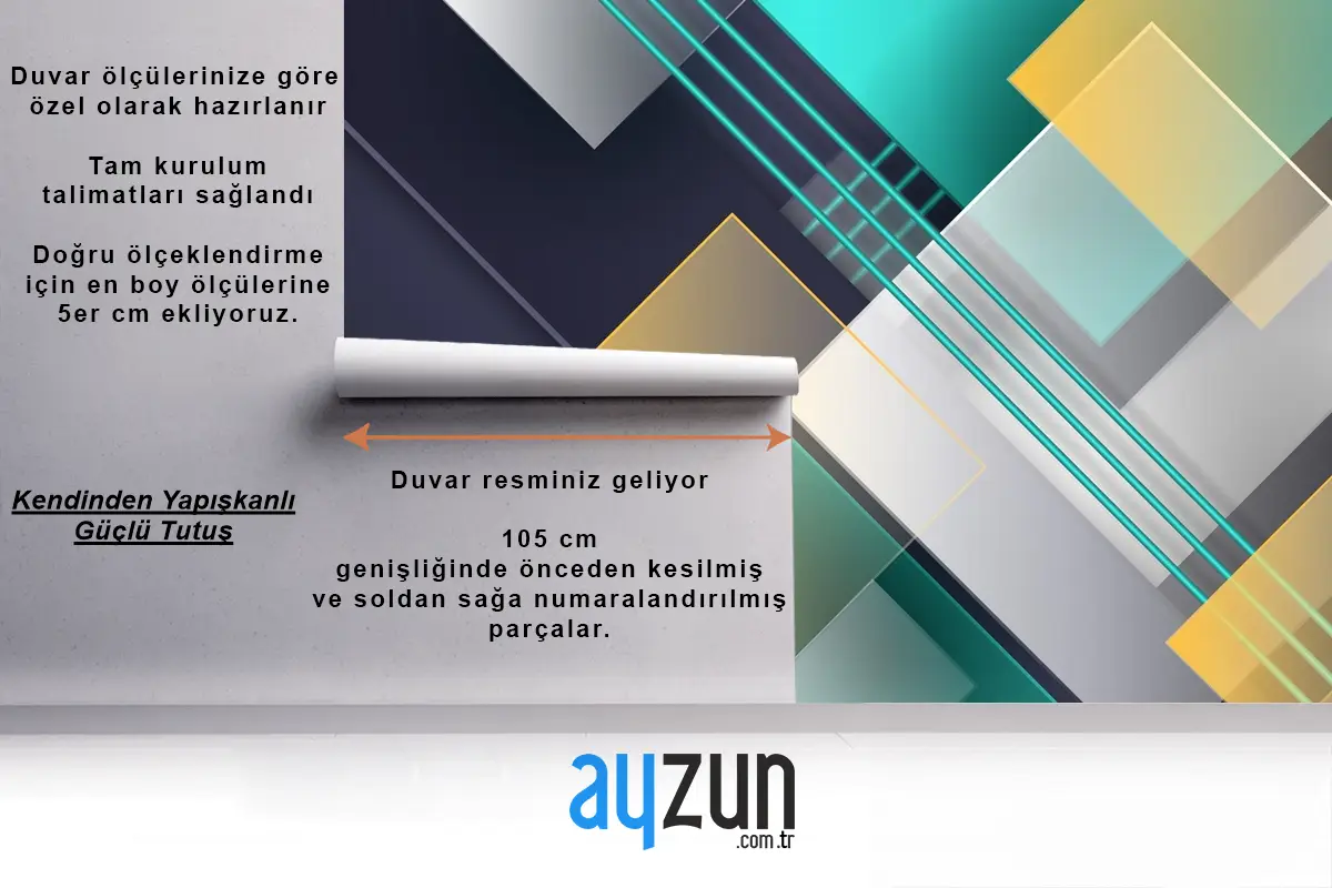 Çakışan Formlar Arka Plan Ofis Duvar Kağıdı