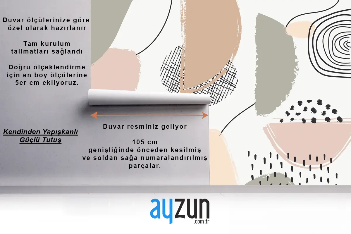 Soyut Pastel Arka Plan Konsepti Oturma Odası Duvar Kağıdı 