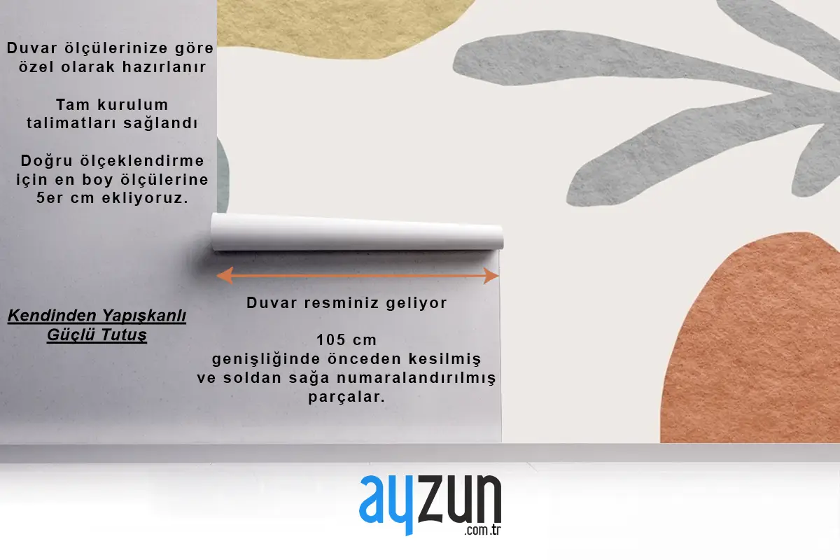 Soyut Desen Toprak Tonu Tasarım Oturma Odası Duvar Kağıdı 