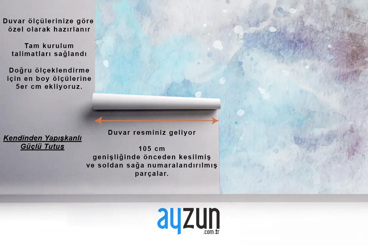 Soyut Suluboya Sanat Doku Banyo Duvar Kağıdı