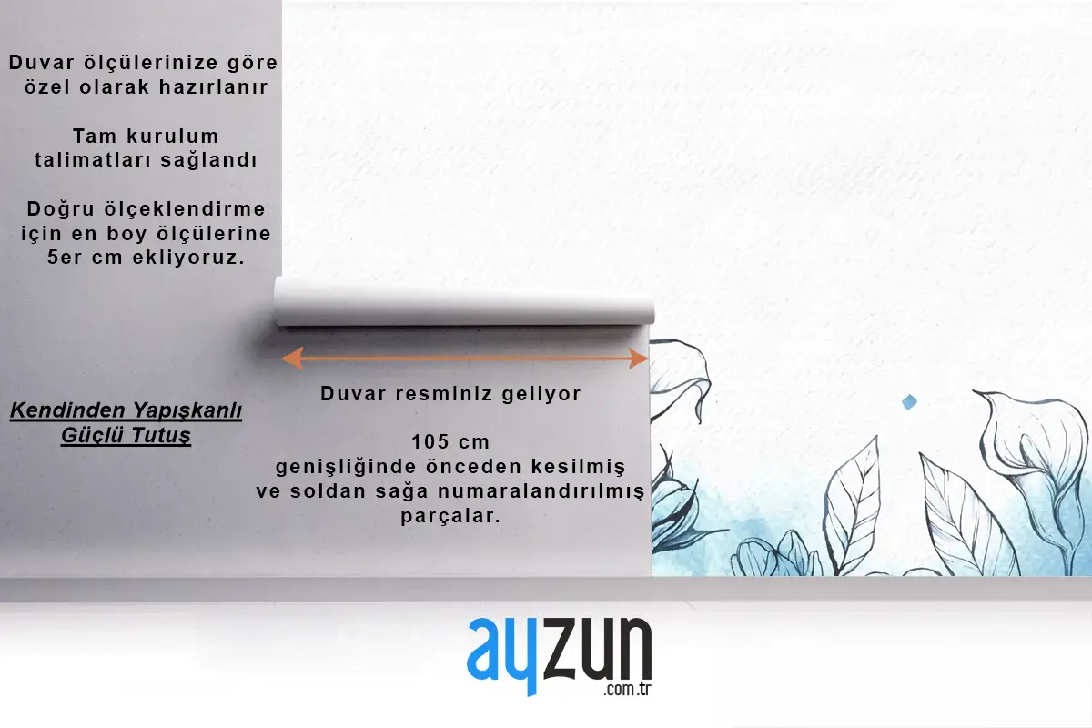 Soyut Suluboya Çiçek Arka Plan Banyo Duvar Kağıdı