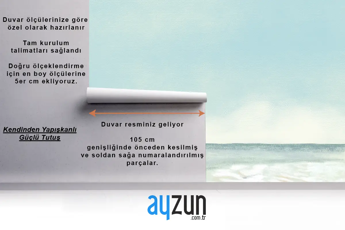 Plaj Arka Plan Renkli Kalem Banyo Duvar Kağıdı