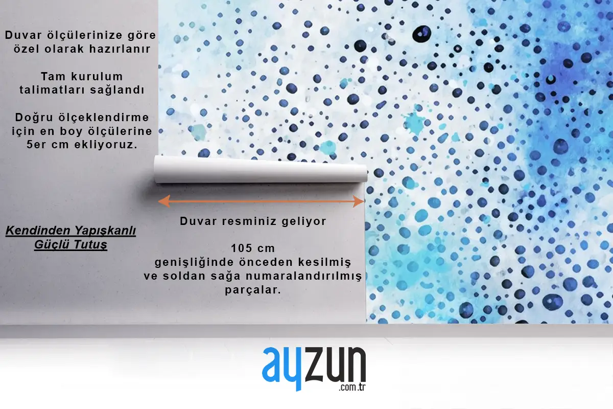 Kabarcık Nokta Suluboya Doku Banyo Banyo Duvar Kağıdı