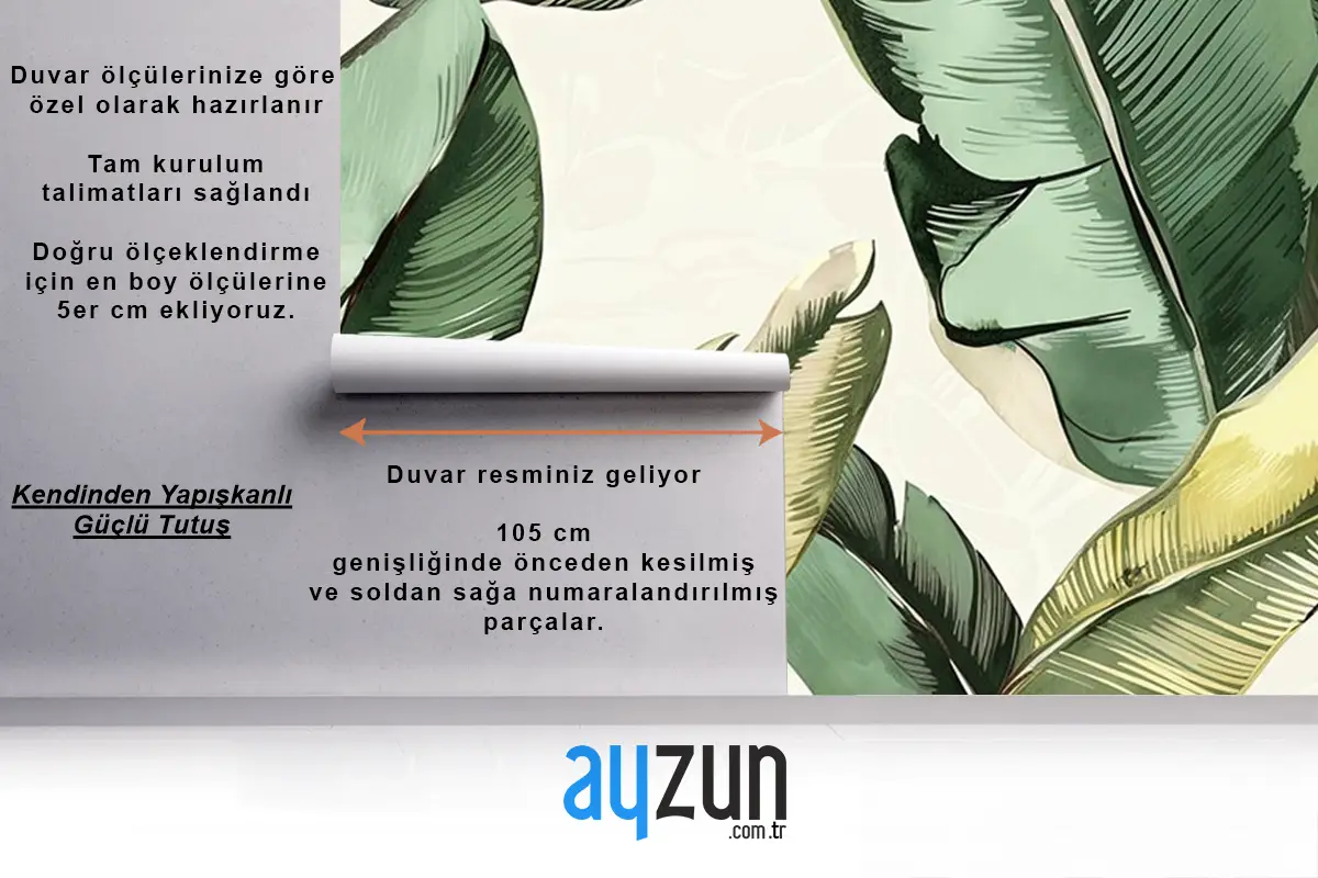 Büyük Tropikal Muz Ağacı Yaprakları Duvar Kağıdı