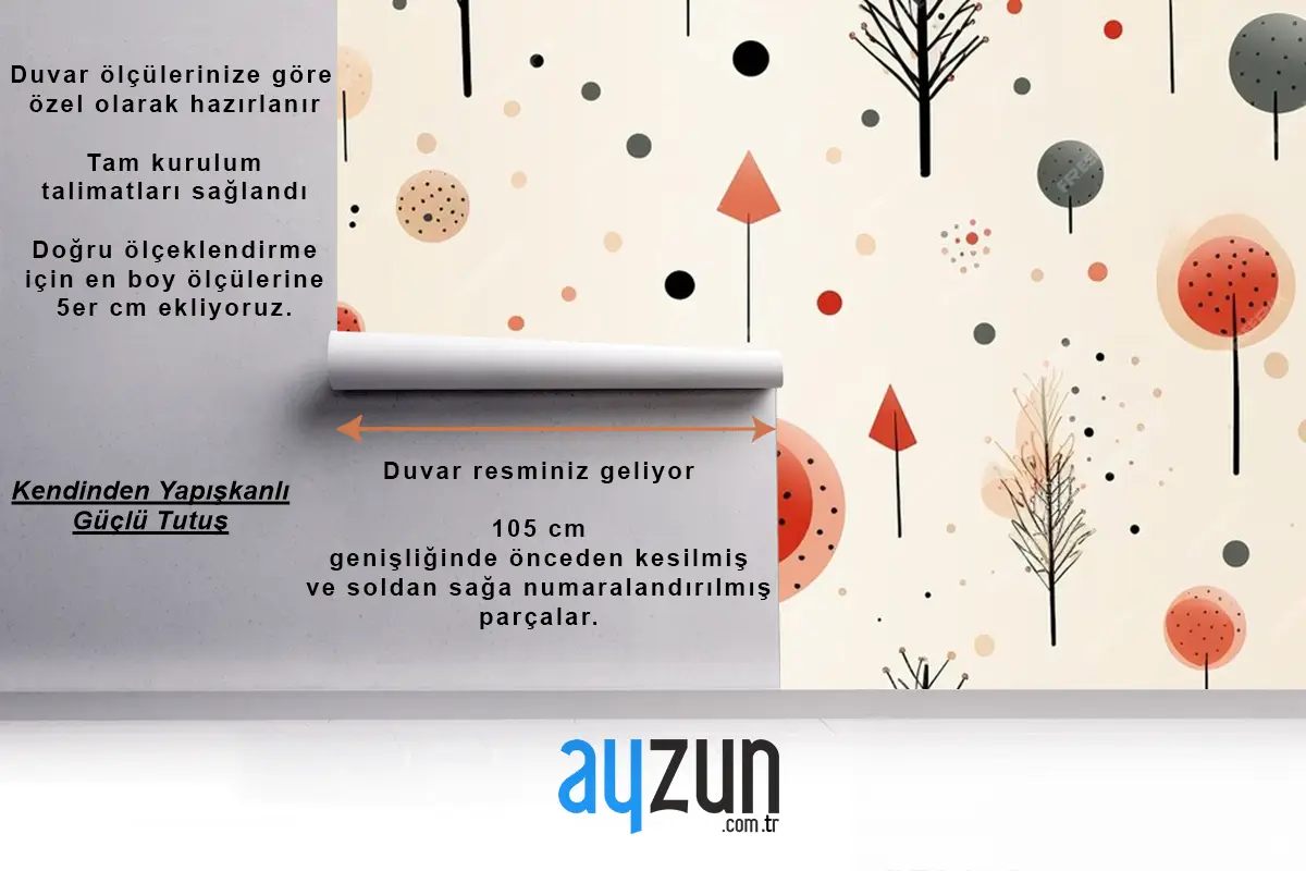 Çiçek Desenli Tasarım Baskı Tekstil Oturma Odası Duvar Kağıdı Duvar