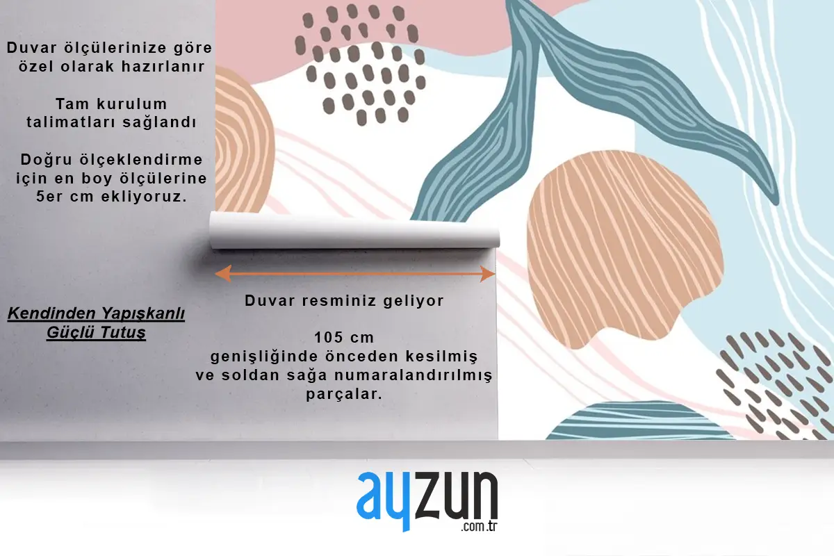 Elle Çizilmiş Soyut Doodle Arka Plan Oturma Odası Duvar Kağıdı 