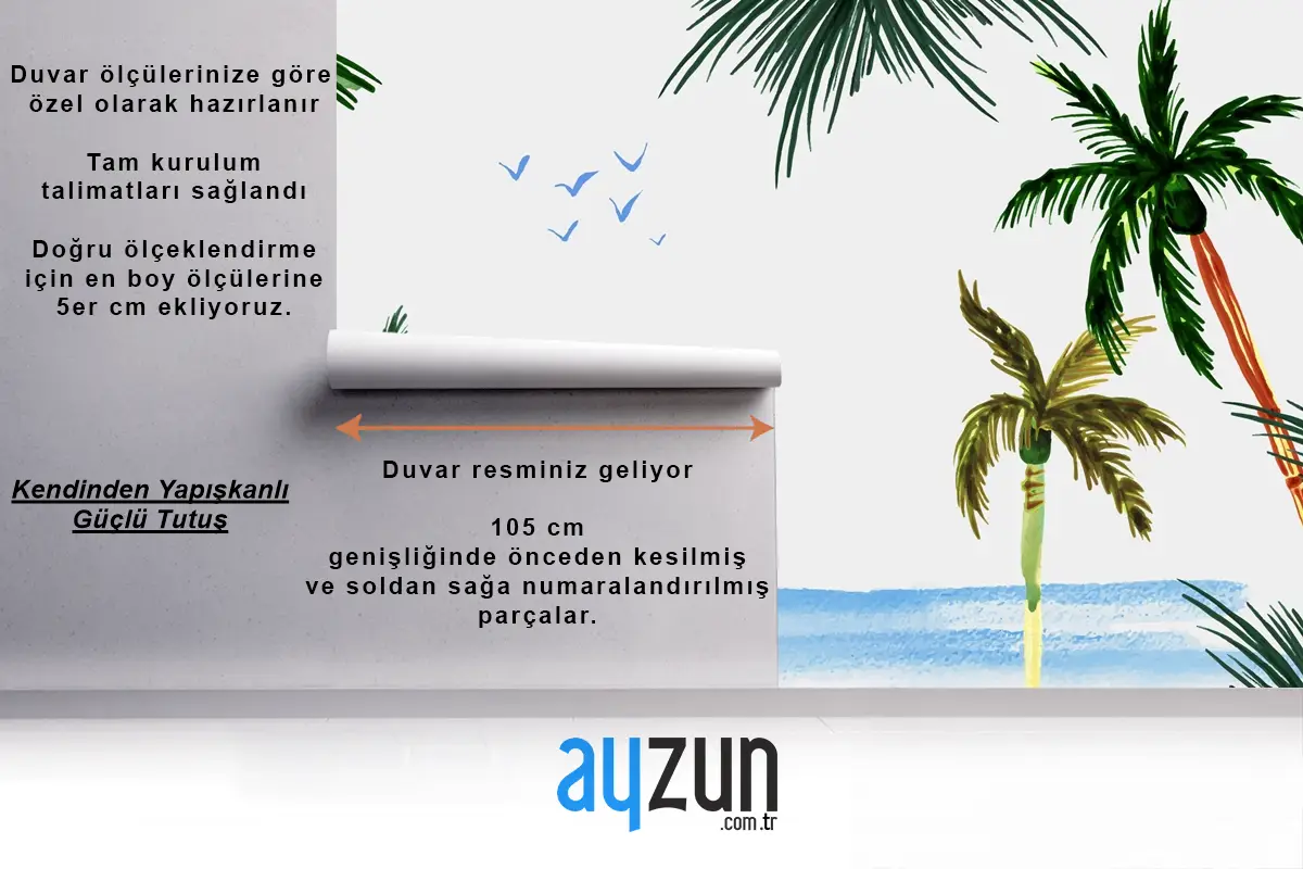 El Boyalı Suluboya Yaz Banyo Duvar Kağıdı 