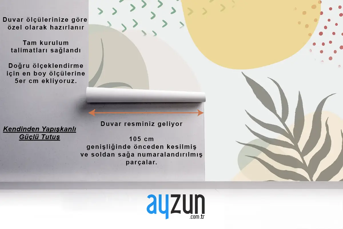 Minimalist Elle Çizilmiş Bitkilerle Arka Plan Oturma Odası Duvar Kağıdı