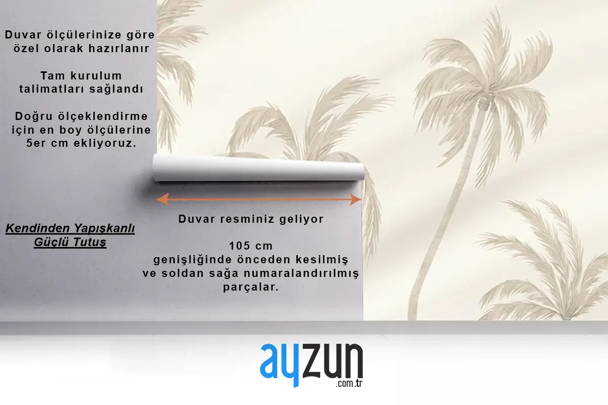 Palmiye Ağaçları Duvar Kağıdı Tropikal Duvar Kağıtları